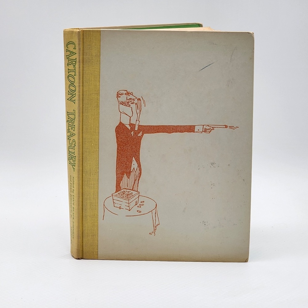 Vintage 1955 Cartoon Treasury First Edition Hardcover Book Mid-Century Humor